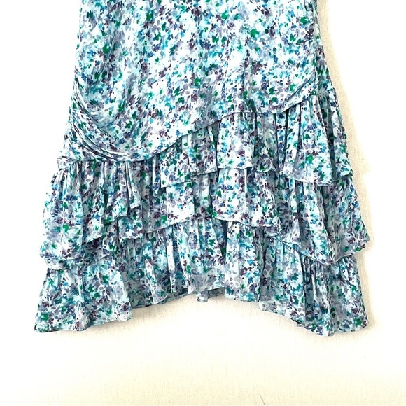 Suncoo Paris Clea Blue Ruffled Mini Dress - Picture 7 of 16